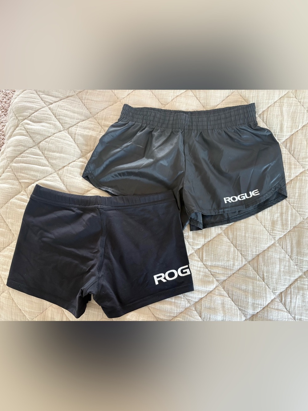 Rogue Fitness Running Shorts & Compression Shorts Bundle Black Women’s Medium